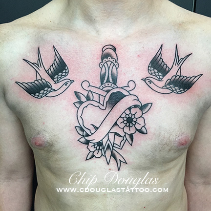 Stained Glass Tattoo on Chest  Best Tattoo Ideas Gallery